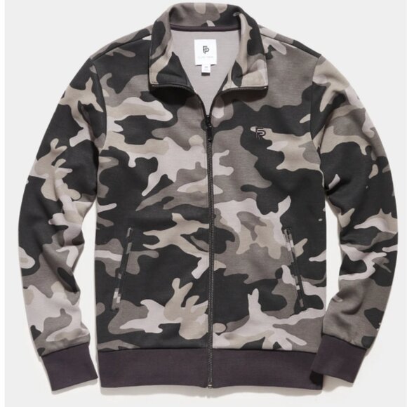 NWT Men's Flint Park Court Sport Jacket Black Gray Camo Poly/Cotton Blend XL $88 - Picture 2 of 8